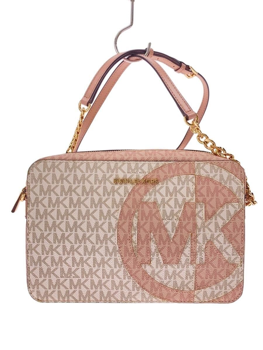 MICHAEL KORS Shoulder Bag Leather PNK All Over Pattern
