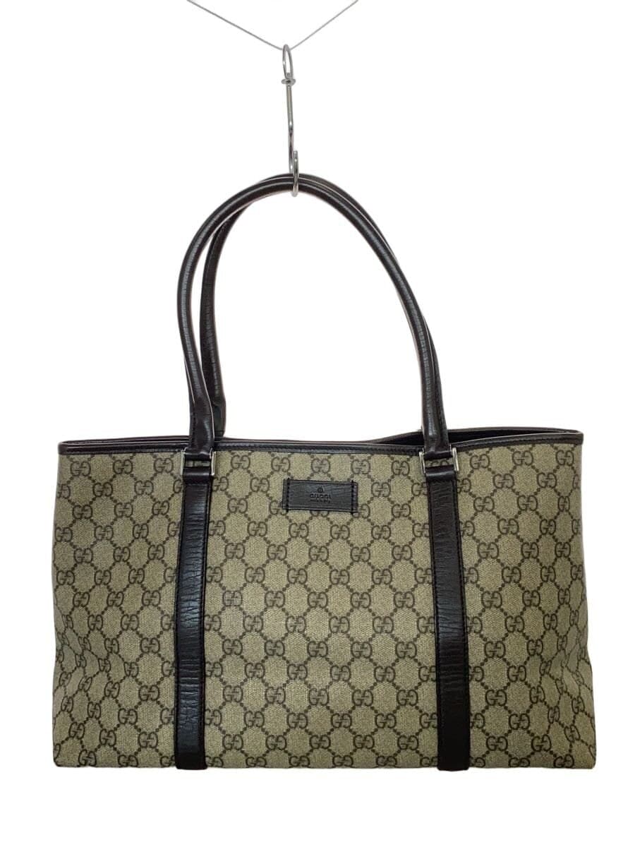 GUCCI Tote Bag_GG Supreme PVC Brown Allover Pattern 114595
