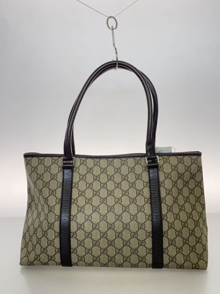 GUCCI Tote Bag_GG Supreme PVC Brown Allover Pattern 114595 3