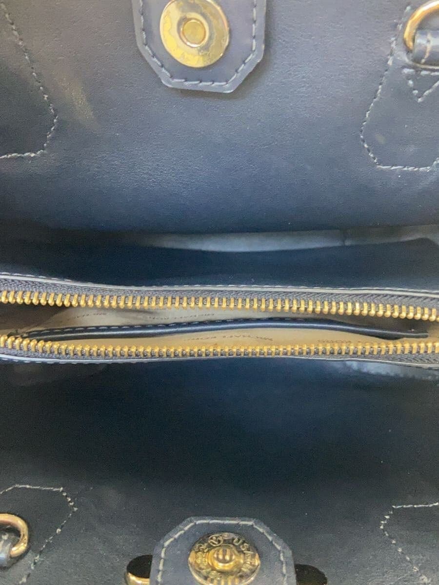 MICHAEL KORS Handbag Leather Navy AV-1805 6