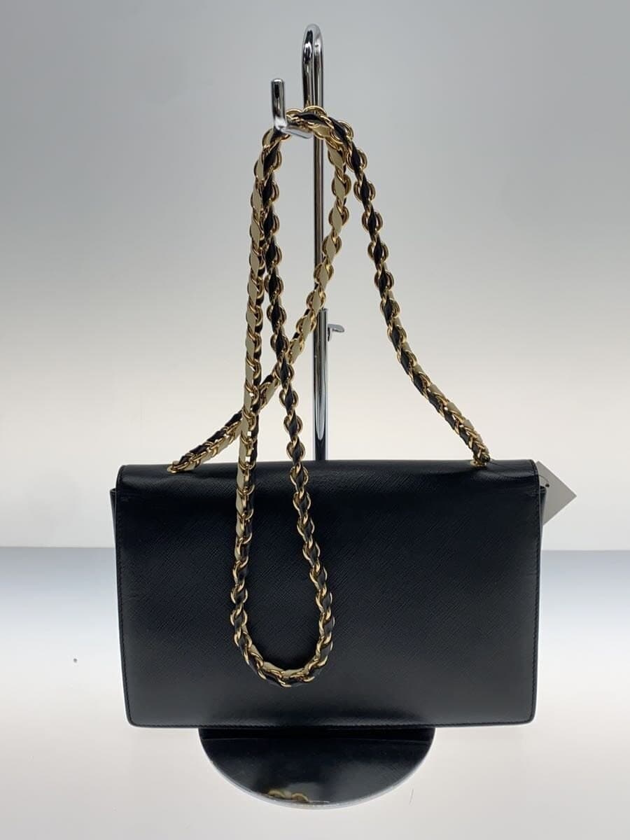 Salvatore Ferragamo Shoulder Bag Leather Black Solid Color 3