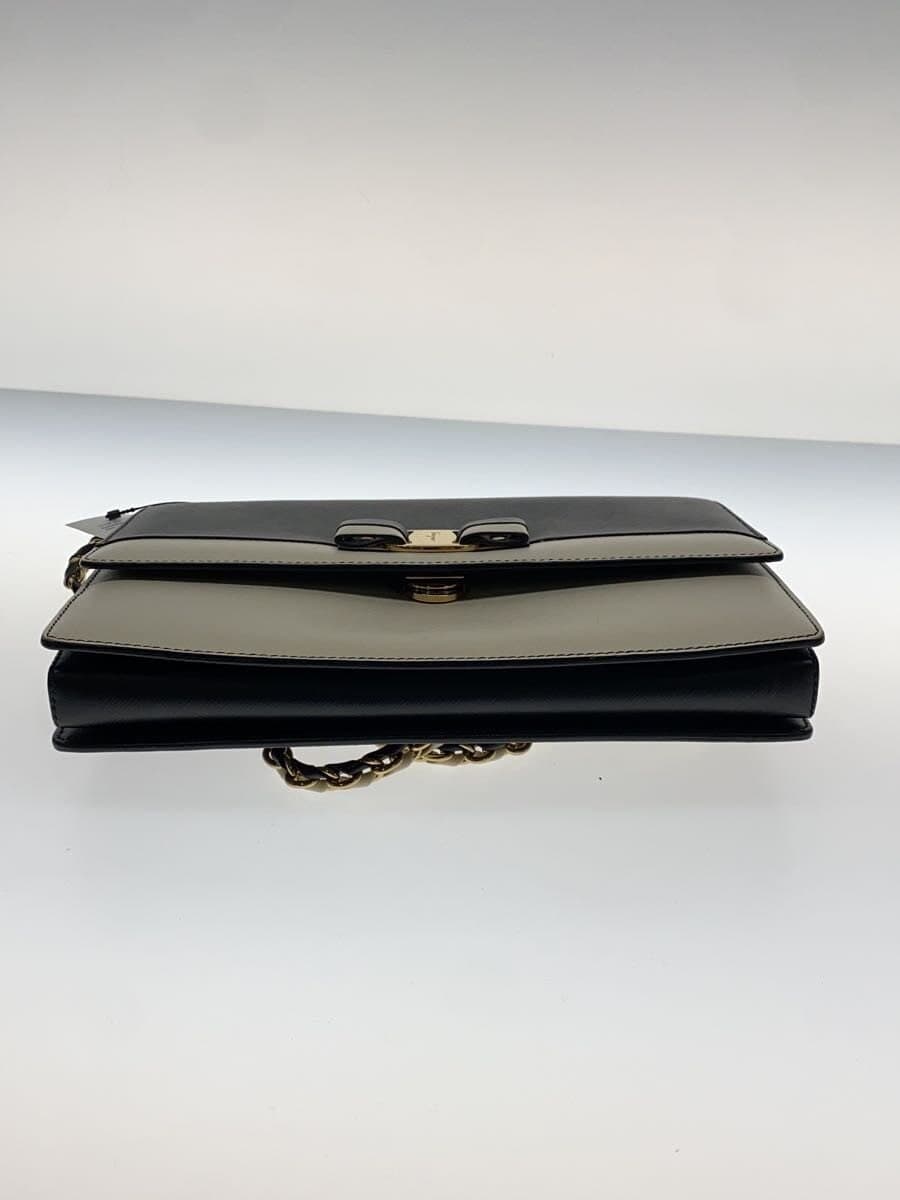 Salvatore Ferragamo Shoulder Bag Leather Black Solid Color 4