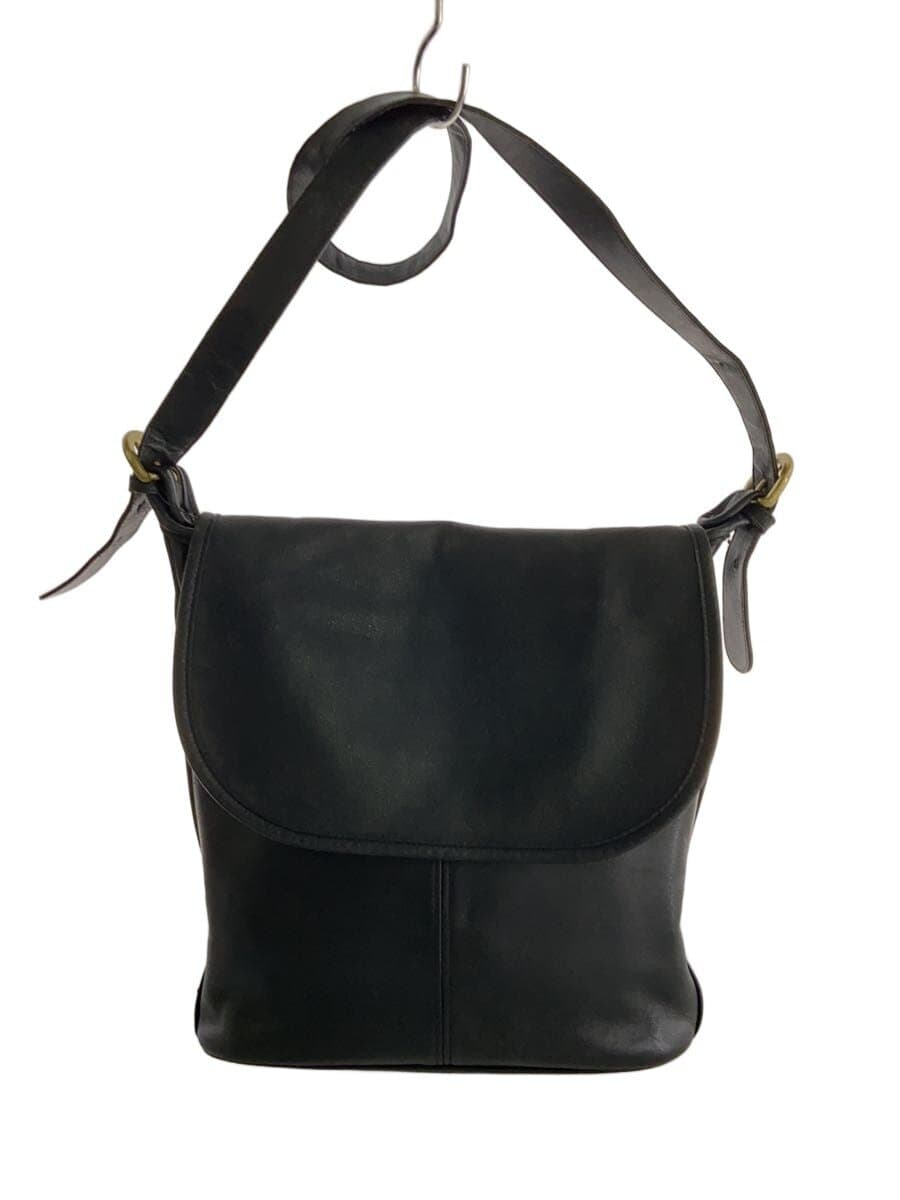 COACH shoulder bag leather BLK 0549