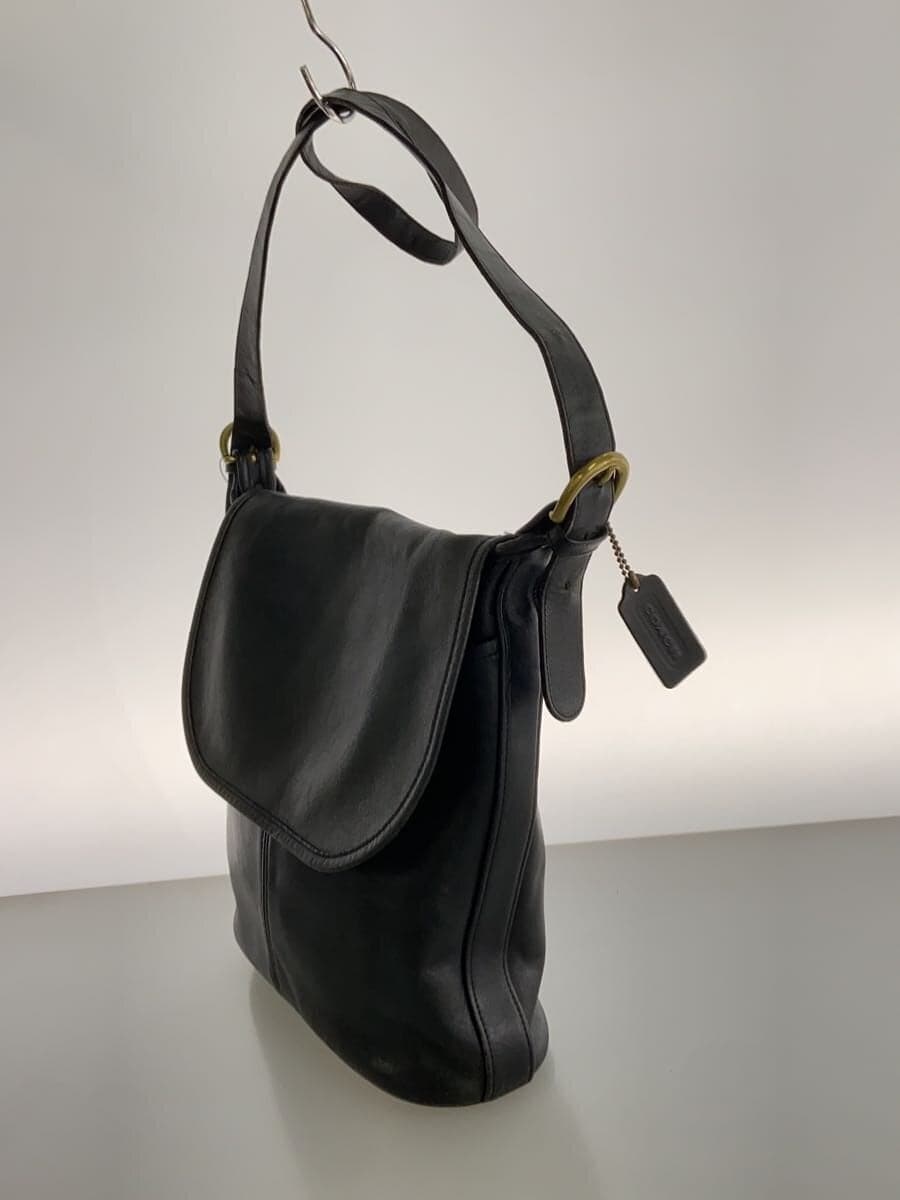 COACH shoulder bag leather BLK 0549 2
