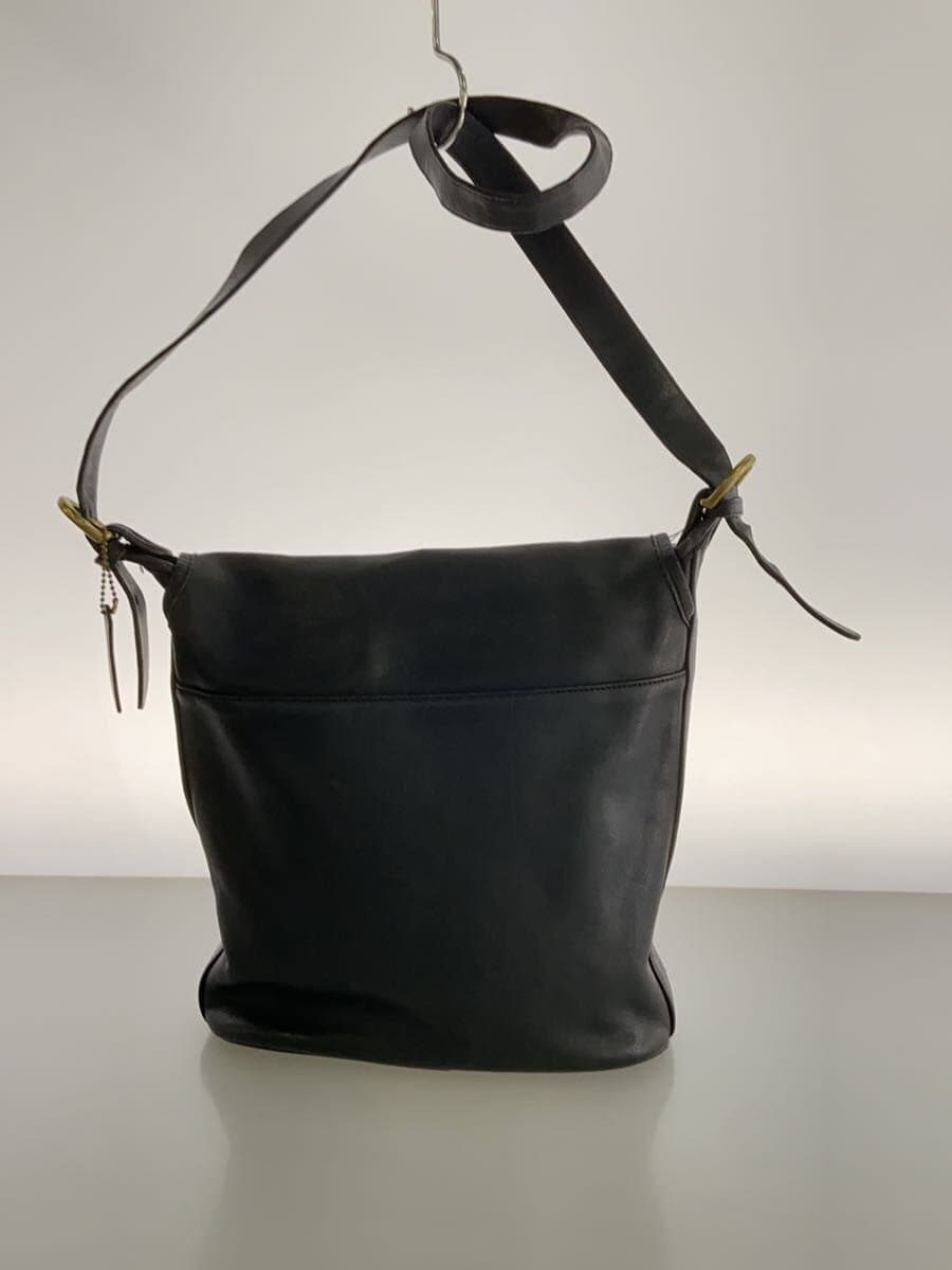 COACH shoulder bag leather BLK 0549 3