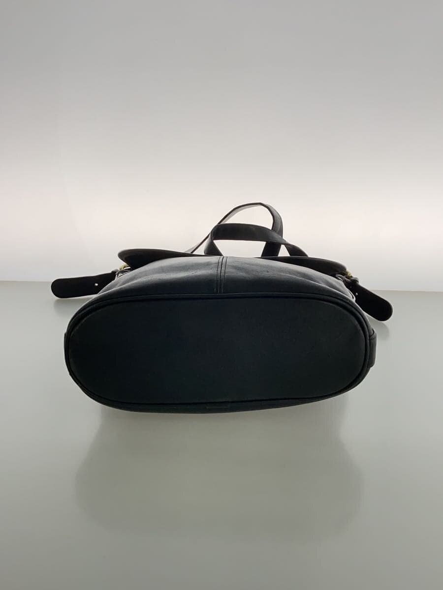 COACH shoulder bag leather BLK 0549 4