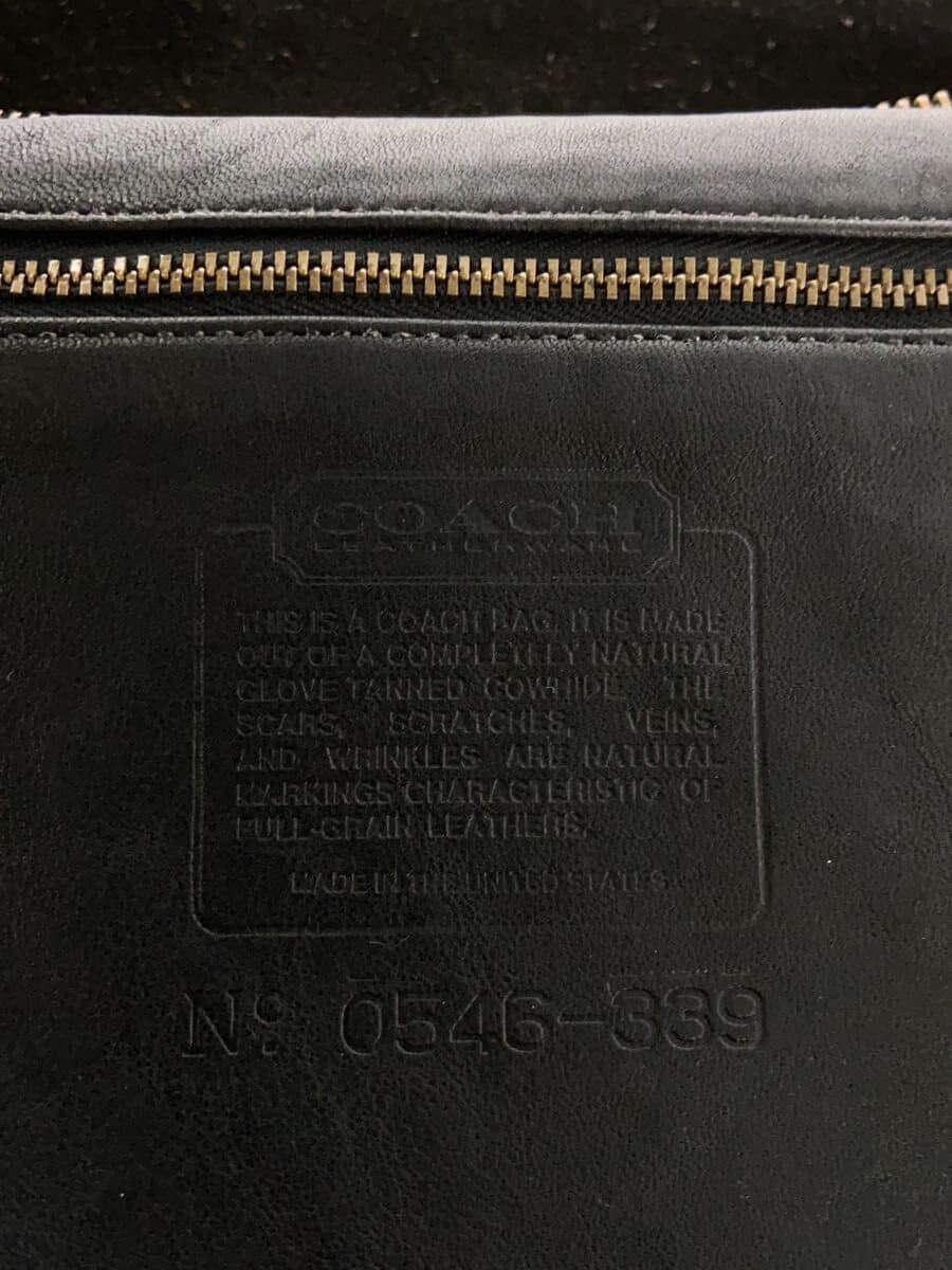 COACH shoulder bag leather BLK 0549 5