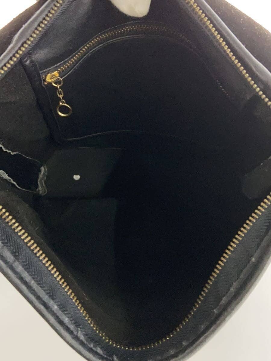 COACH shoulder bag leather BLK 0549 6