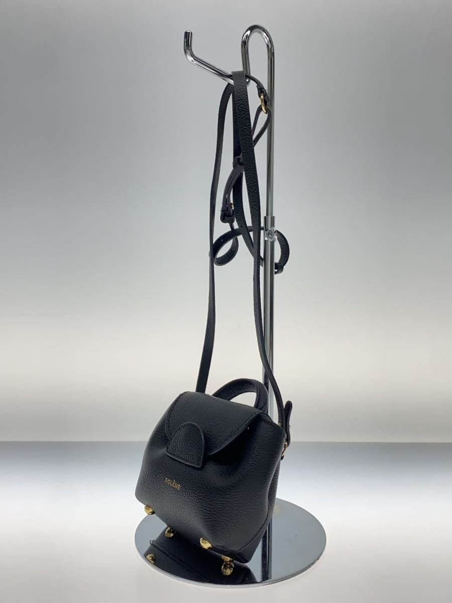 POLENE shoulder bag leather BLK plain Numero Un Micro 2