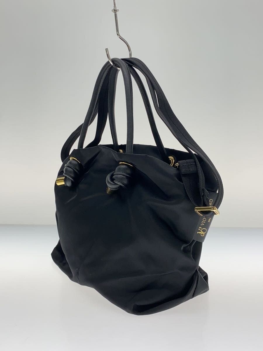 VIOLAd’ORO handbag nylon BLK plain 2