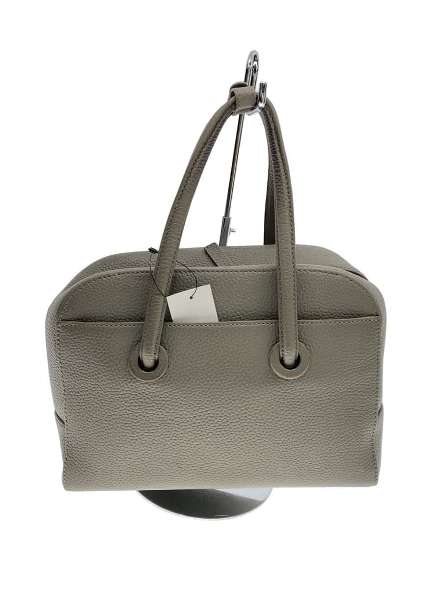 VASIC Handbag Leather Gray Solid Color