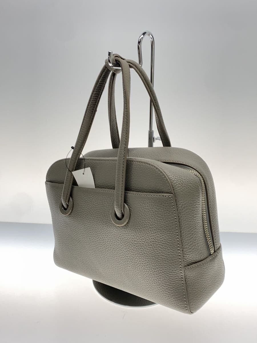 VASIC Handbag Leather Gray Solid Color 2