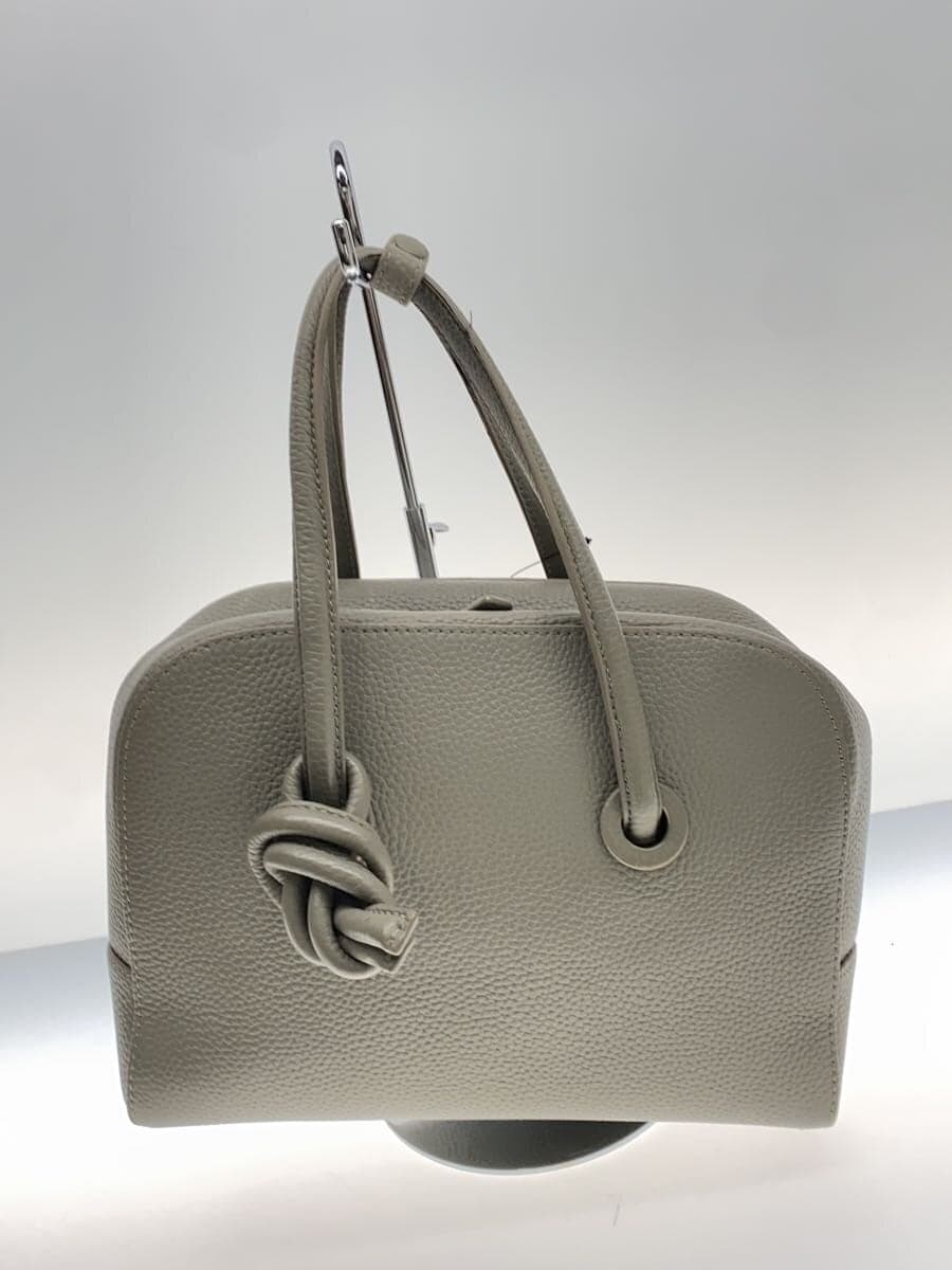 VASIC Handbag Leather Gray Solid Color 3