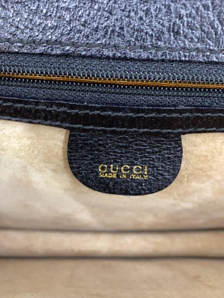 GUCCI Second Bag Leather BLK Solid 0181660940 5