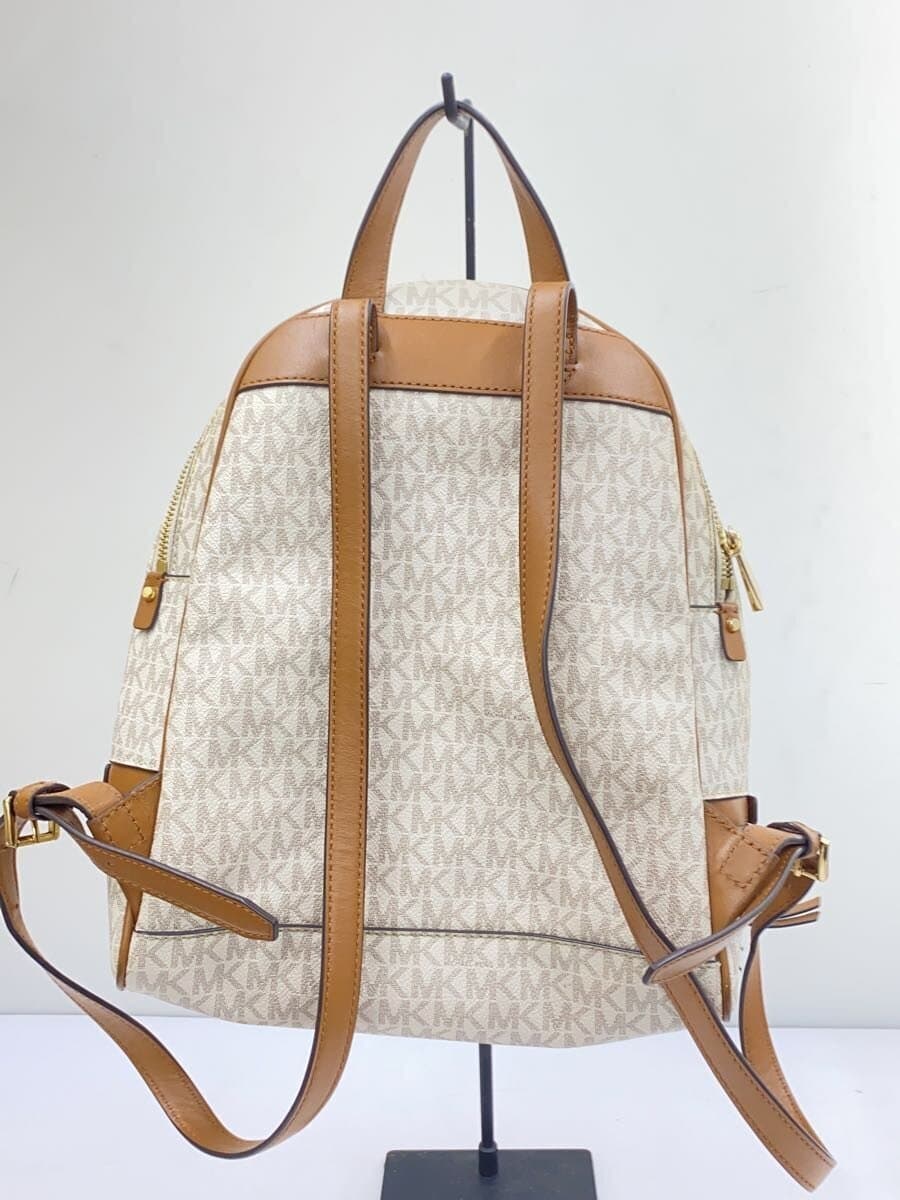 MICHAEL KORS Backpack WHT All Over Pattern av-1911 Yellowing 3