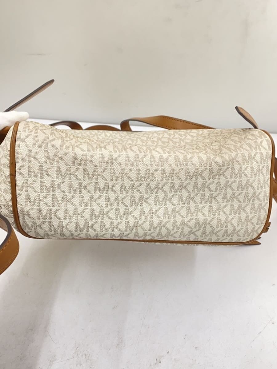 MICHAEL KORS Backpack WHT All Over Pattern av-1911 Yellowing 4