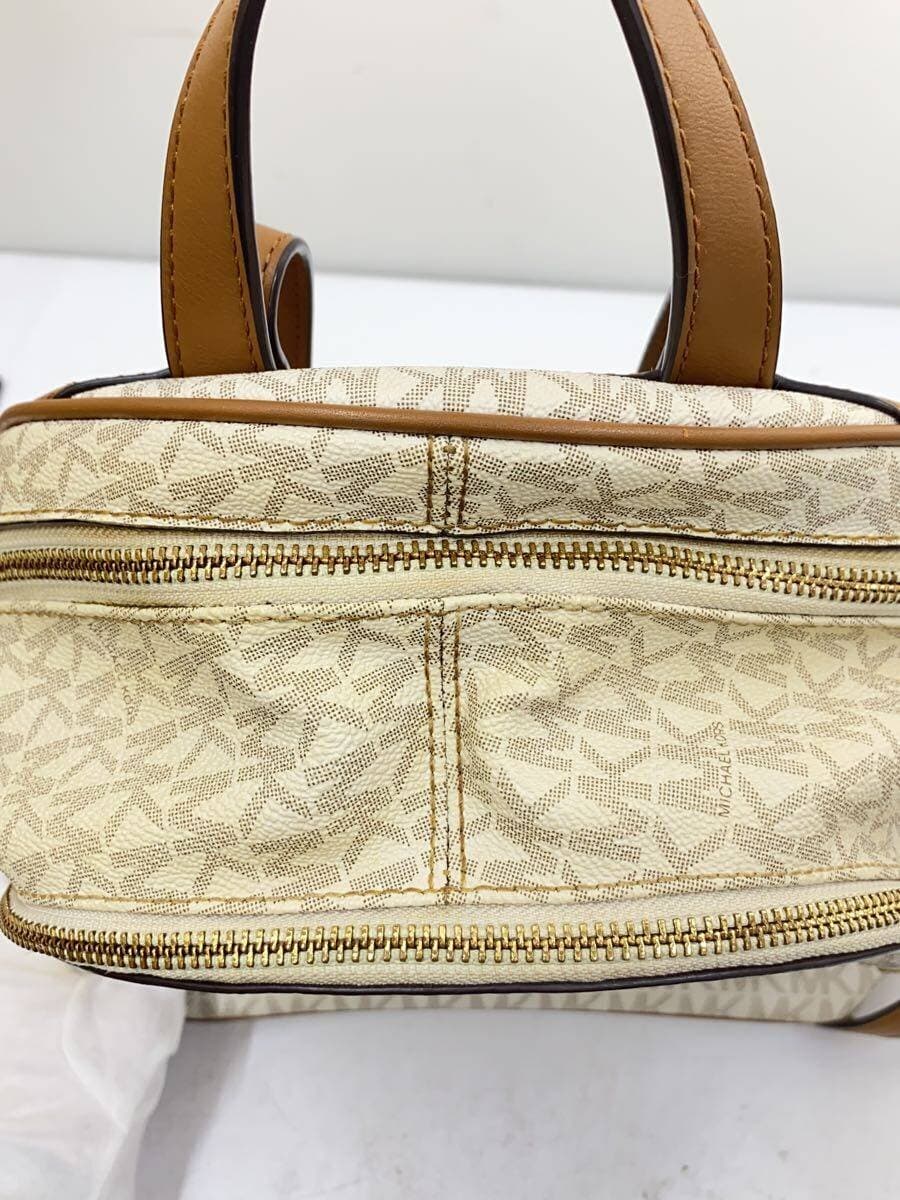 MICHAEL KORS Backpack WHT All Over Pattern av-1911 Yellowing 7