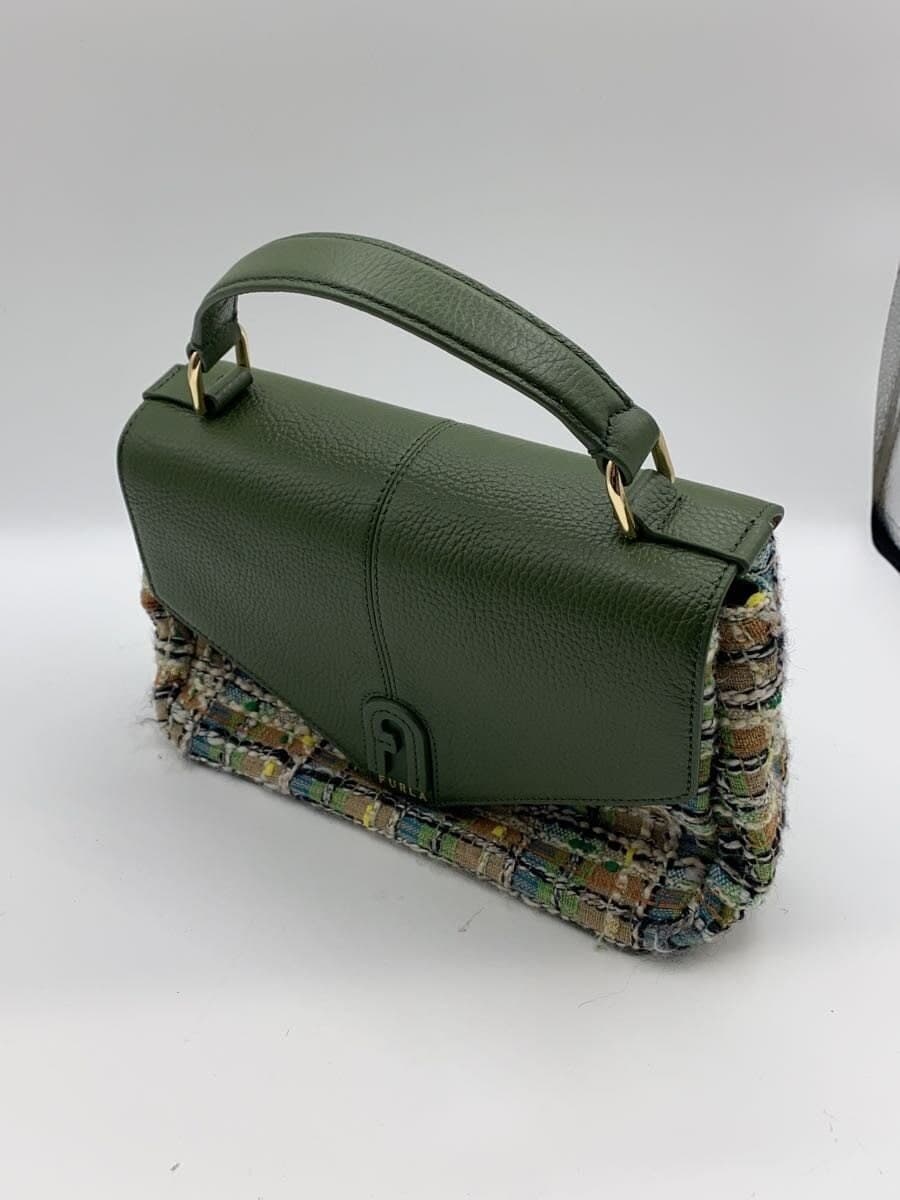 FURLA Handbag Tweed Green Check 2