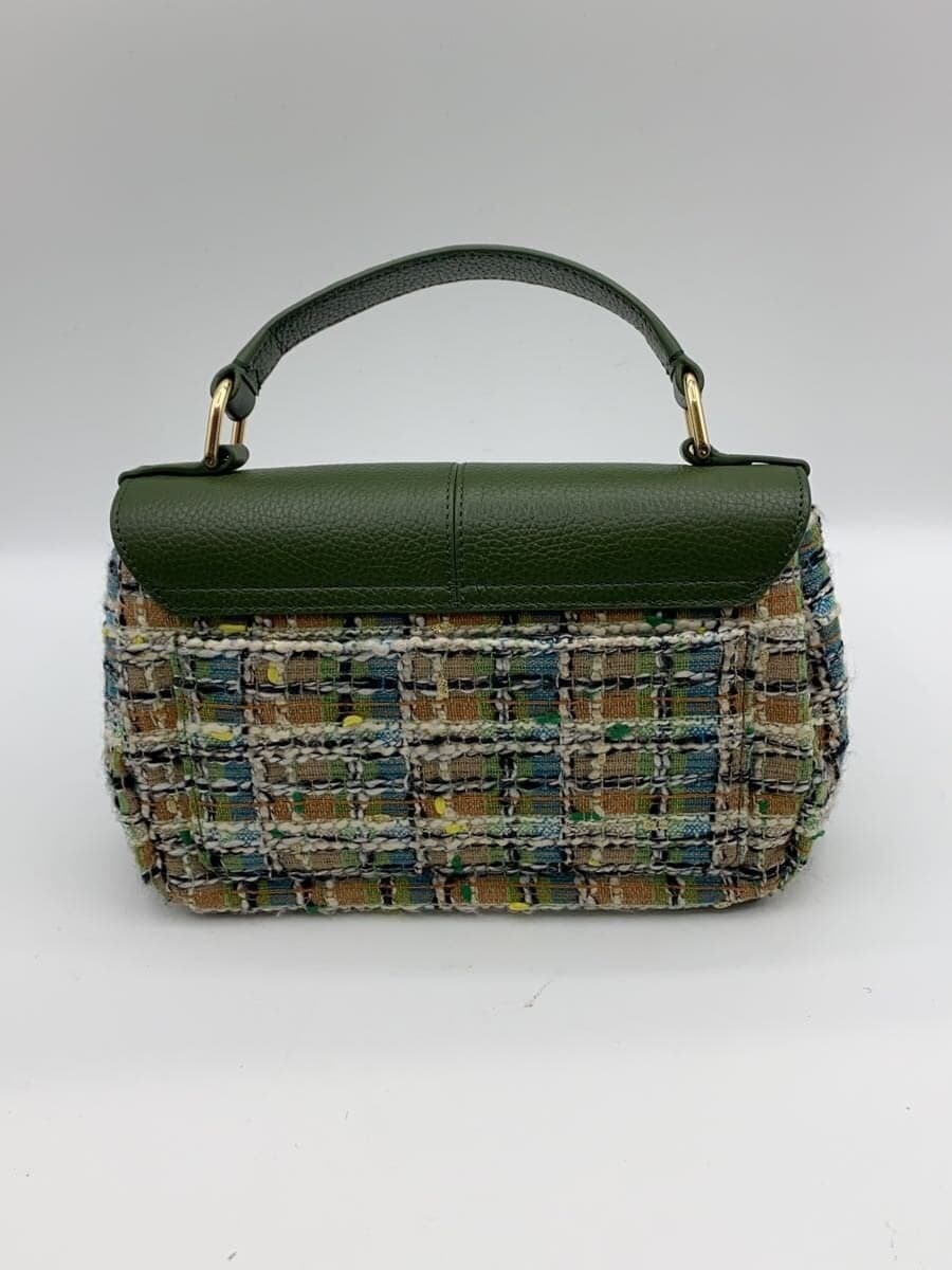 FURLA Handbag Tweed Green Check 3