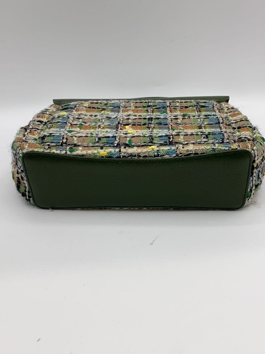 FURLA Handbag Tweed Green Check 4