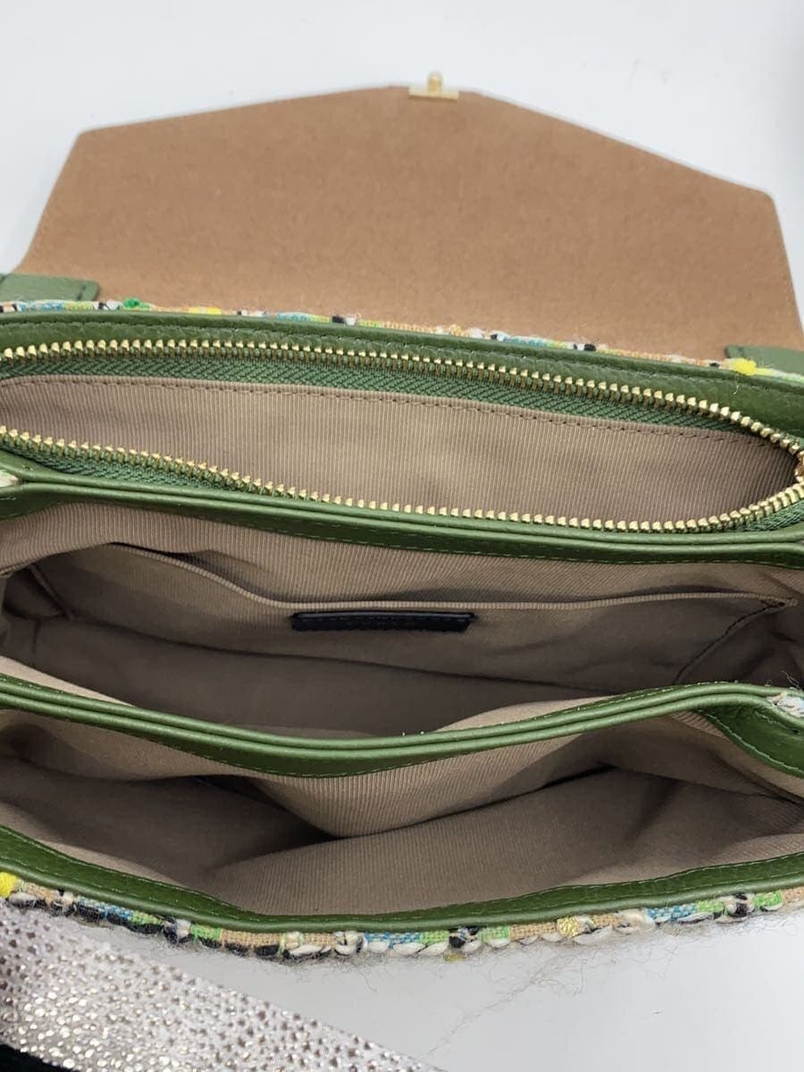 FURLA Handbag Tweed Green Check 6