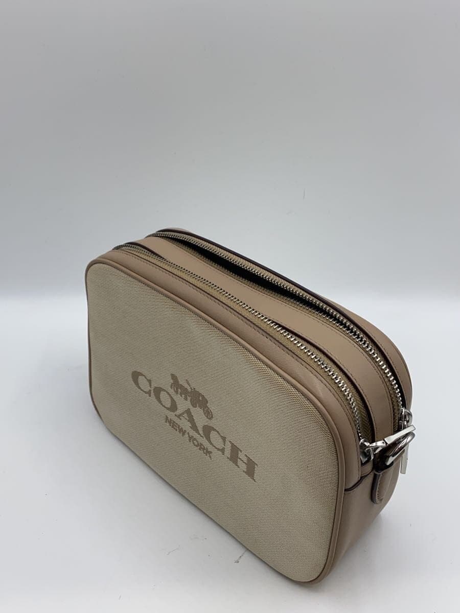 COACH Camera Bag Canvas BEG Solid Color 2