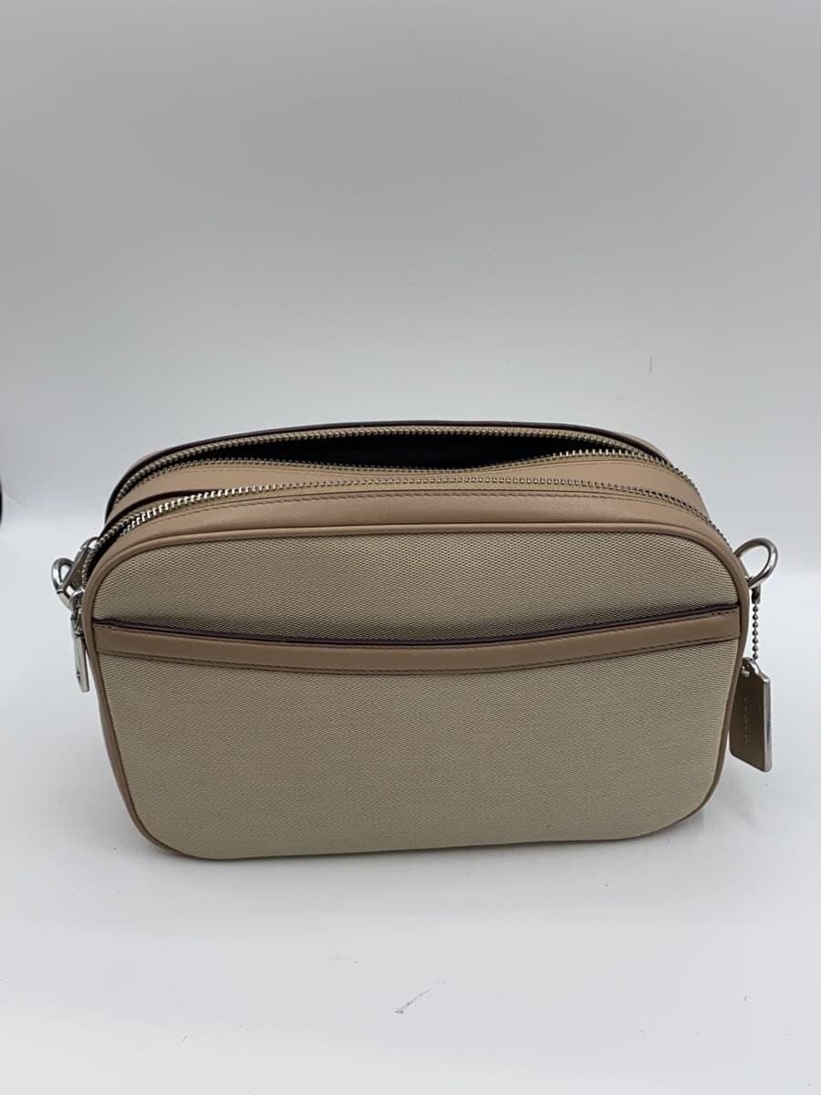 COACH Camera Bag Canvas BEG Solid Color 3