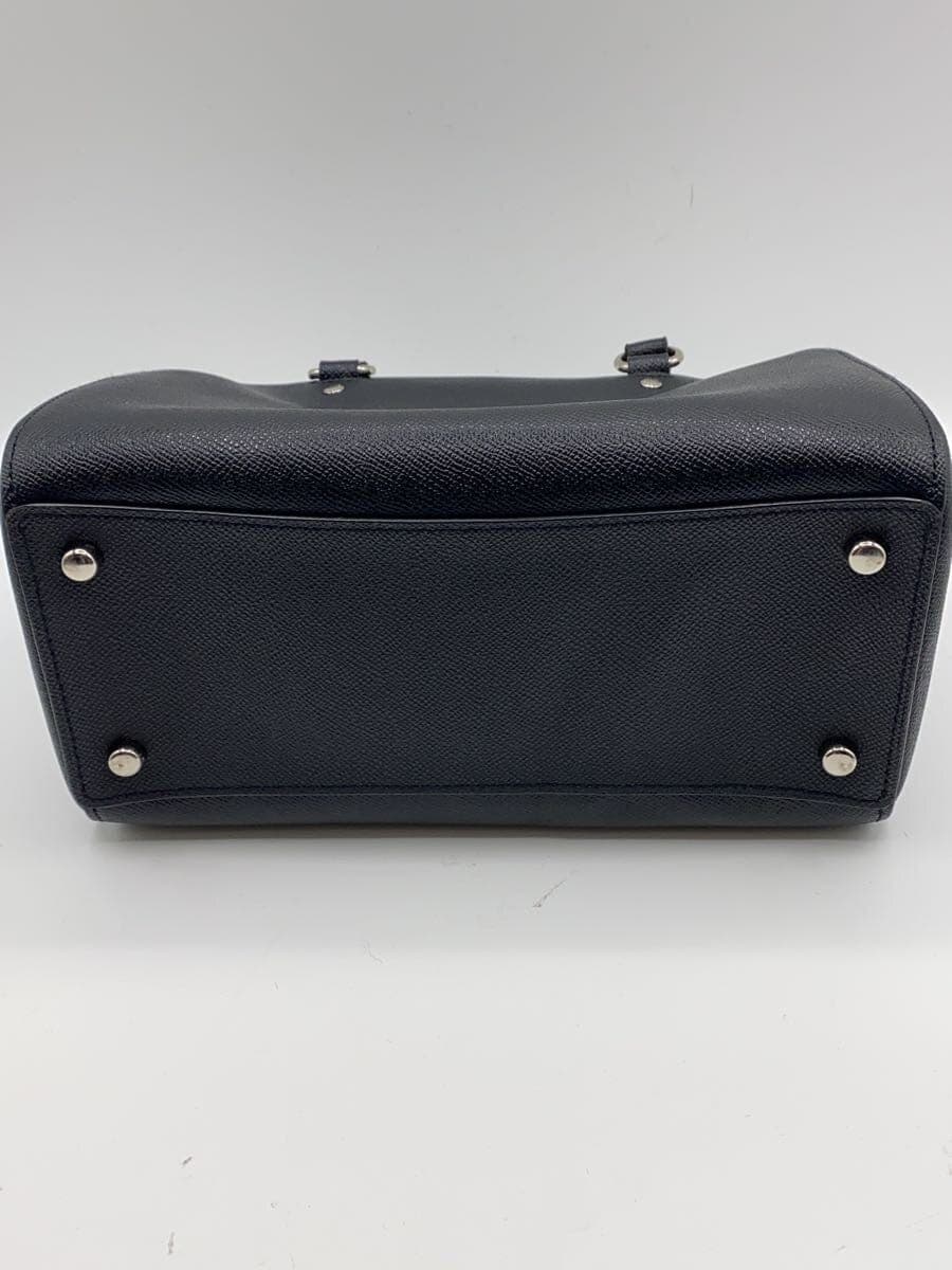 COACH Handbag Leather Black Solid Color 79946 4