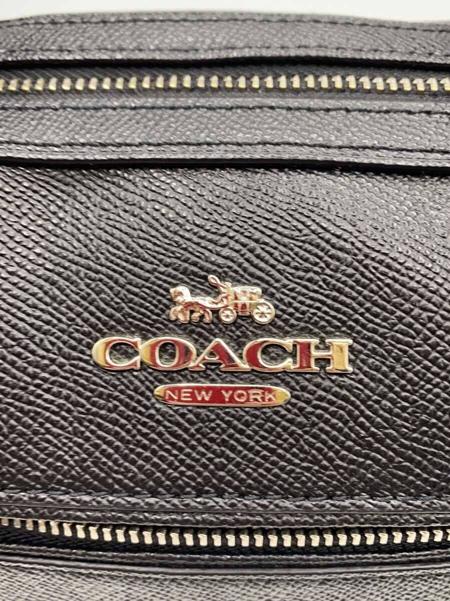 COACH Handbag Leather Black Solid Color 79946 5