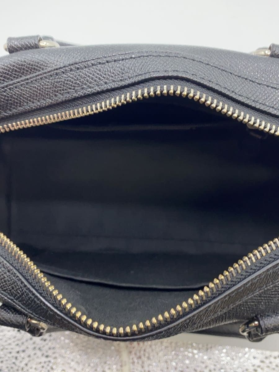 COACH Handbag Leather Black Solid Color 79946 6