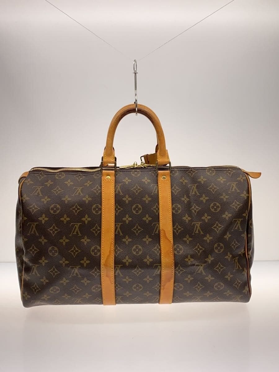 LOUIS VUITTON Keepall 45_Monogram Canvas PVC BRW 3