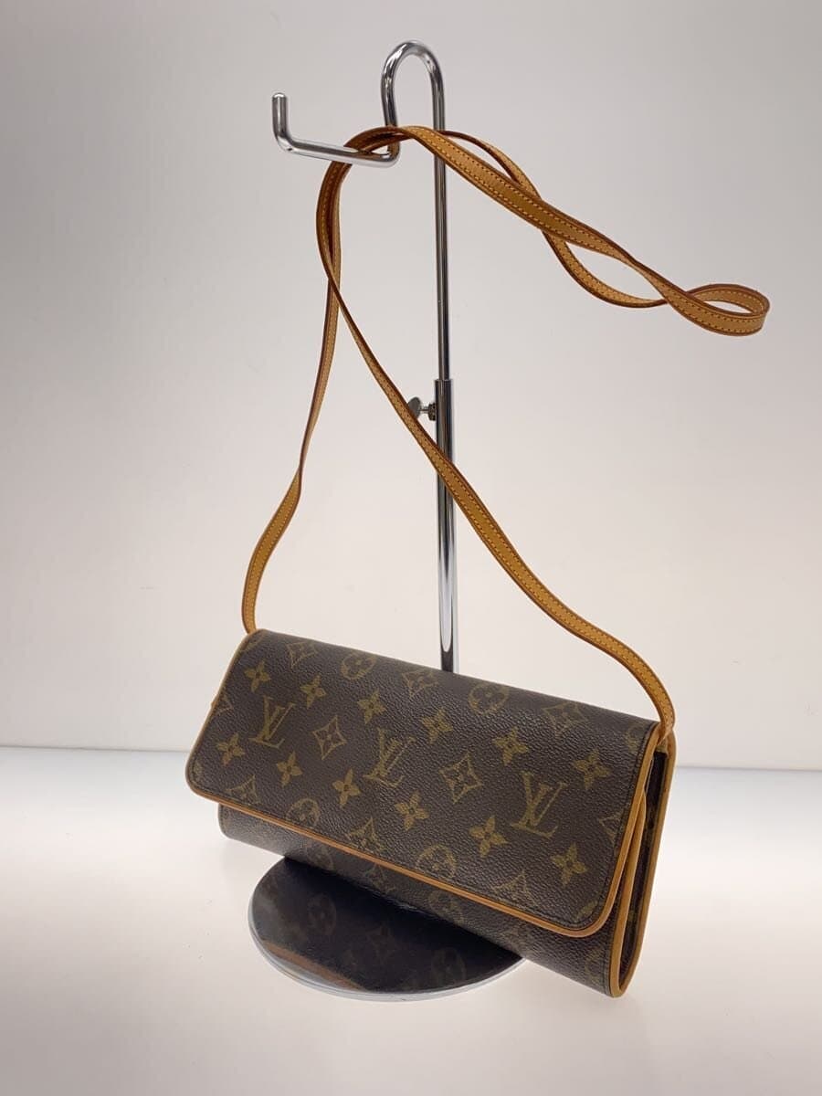 LOUIS VUITTON Pochette Twin GM_Monogram Canvas PVC BRW 2
