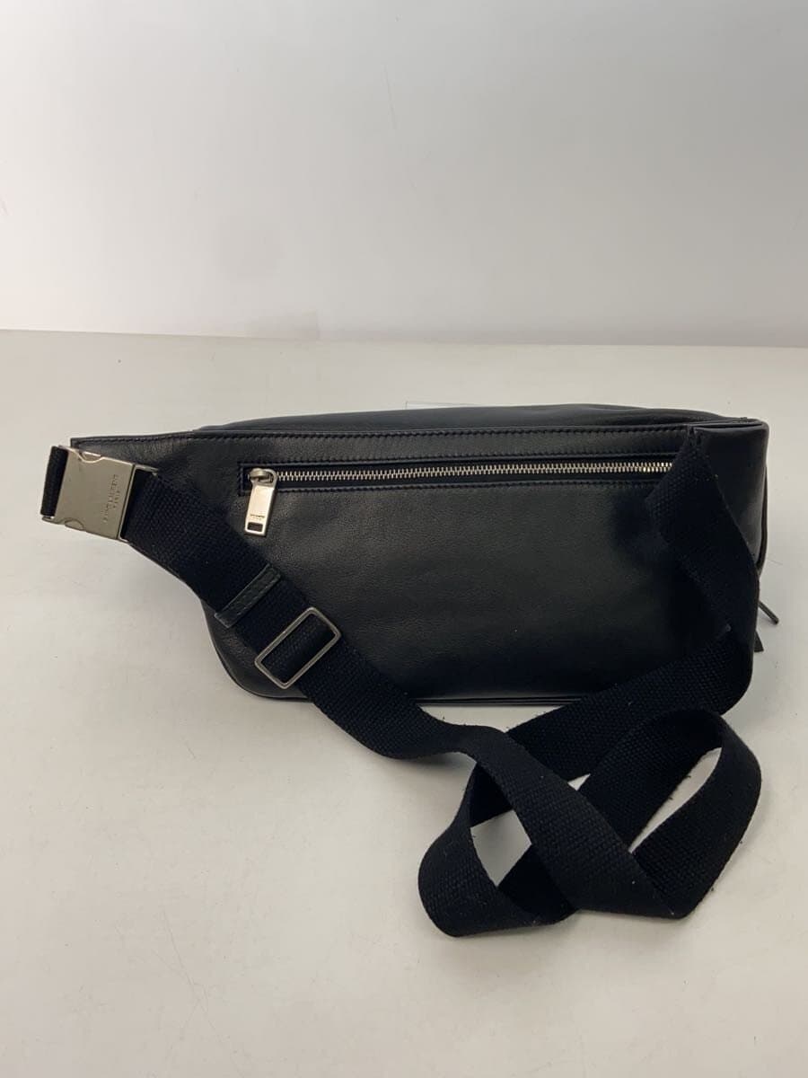 SAINT LAURENT Waist Bag Saint Laurent Leather BLK FLY505671 Black Black 3