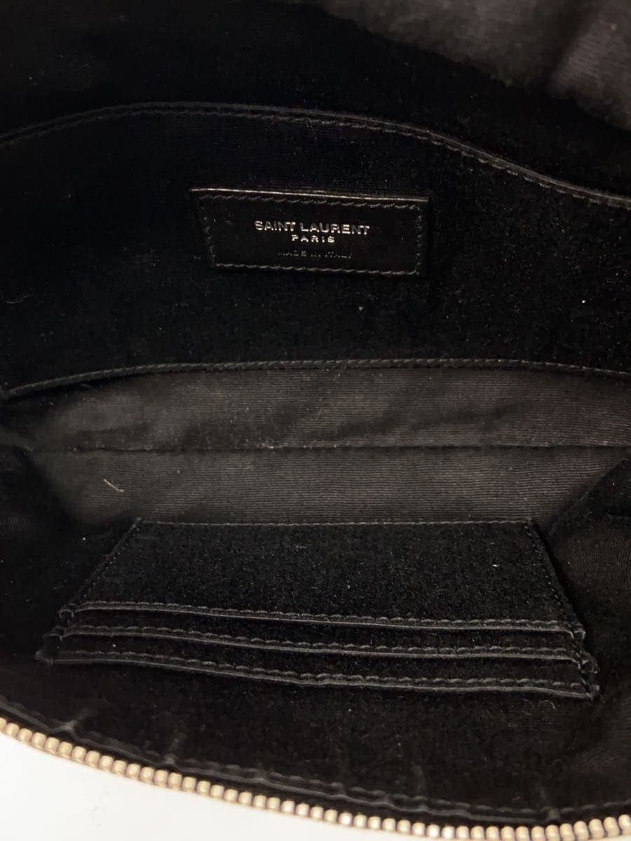 SAINT LAURENT Waist Bag Saint Laurent Leather BLK FLY505671 Black Black 6
