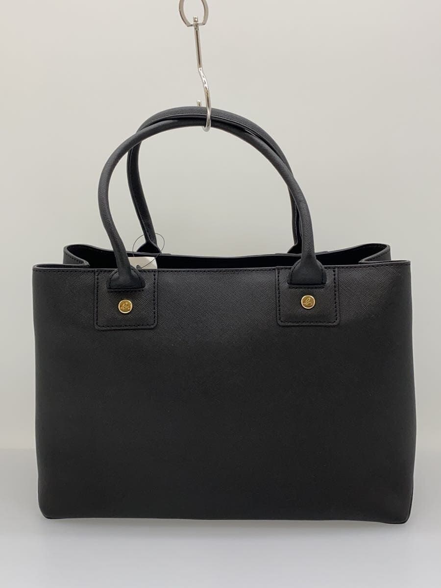 agnes b VOYAGE tote bag cowhide BLK plain CR11S-01 3