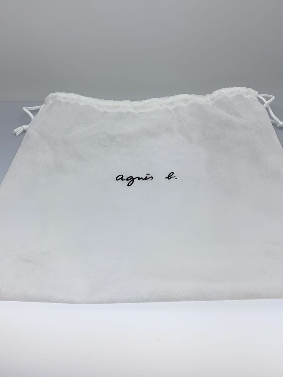 agnes b VOYAGE tote bag cowhide BLK plain CR11S-01 7