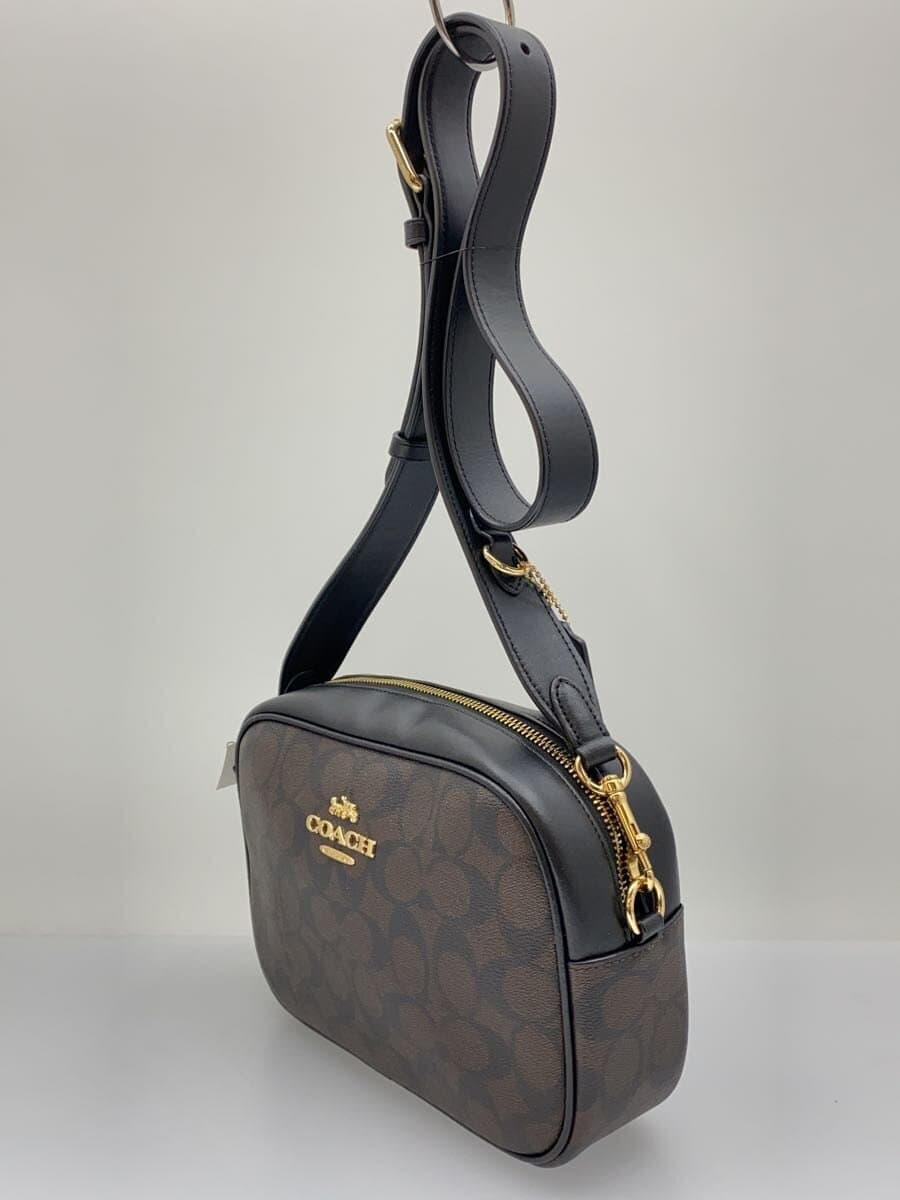 COACH Shoulder Bag Leather BRW All-over Pattern CA547 2