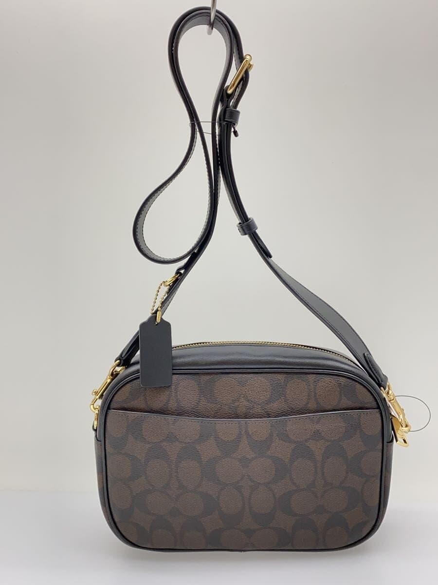 COACH Shoulder Bag Leather BRW All-over Pattern CA547 3