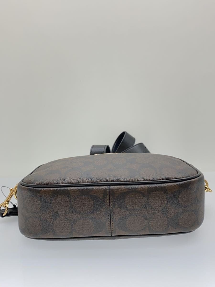 COACH Shoulder Bag Leather BRW All-over Pattern CA547 4