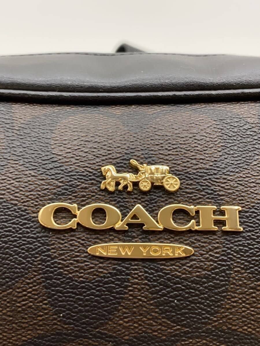 COACH Shoulder Bag Leather BRW All-over Pattern CA547 5