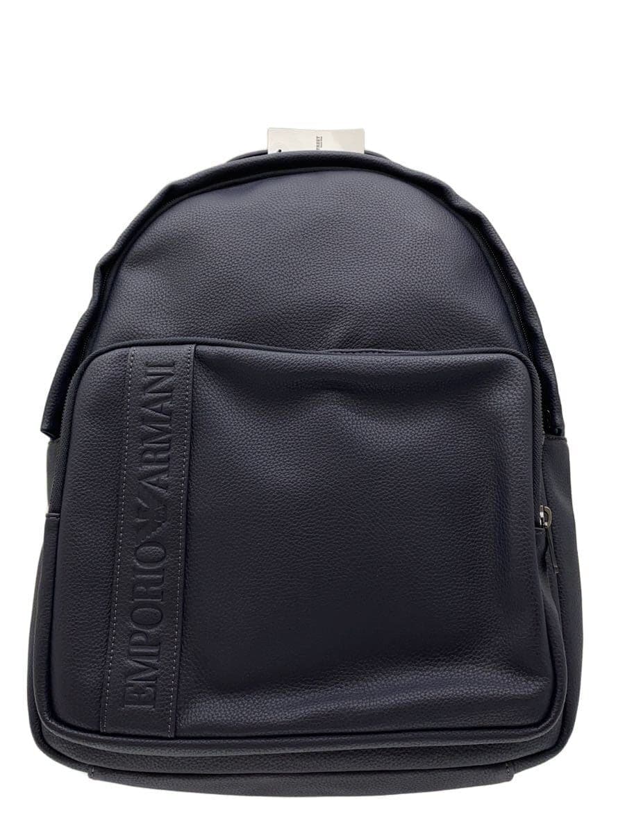 EMPORIO ARMANI Backpack Leather NVY Solid Color