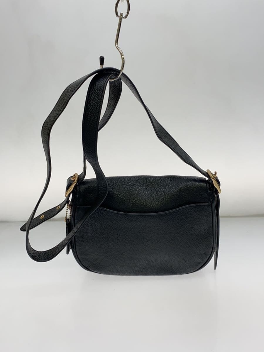 COACH Shoulder Bag Leather Black Solid Color CB896 3