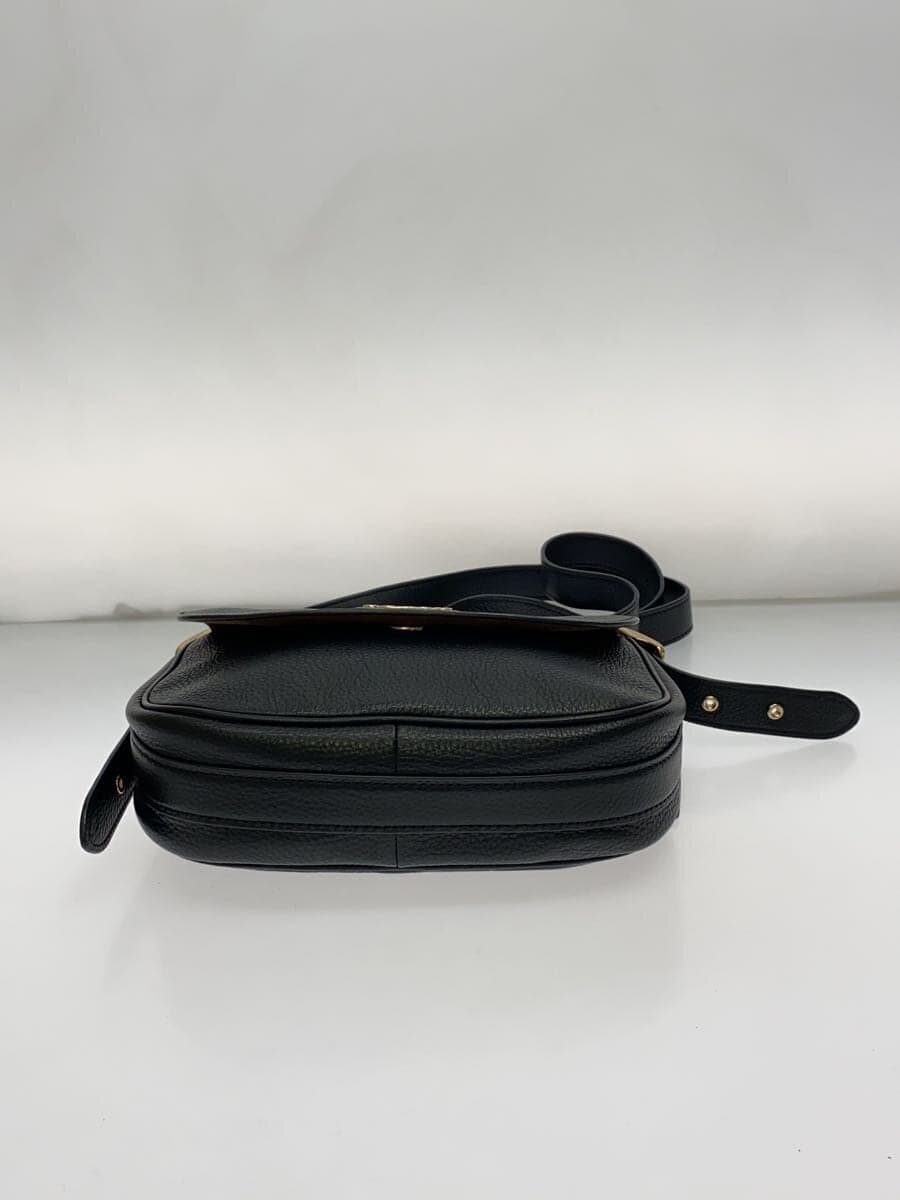 COACH Shoulder Bag Leather Black Solid Color CB896 4