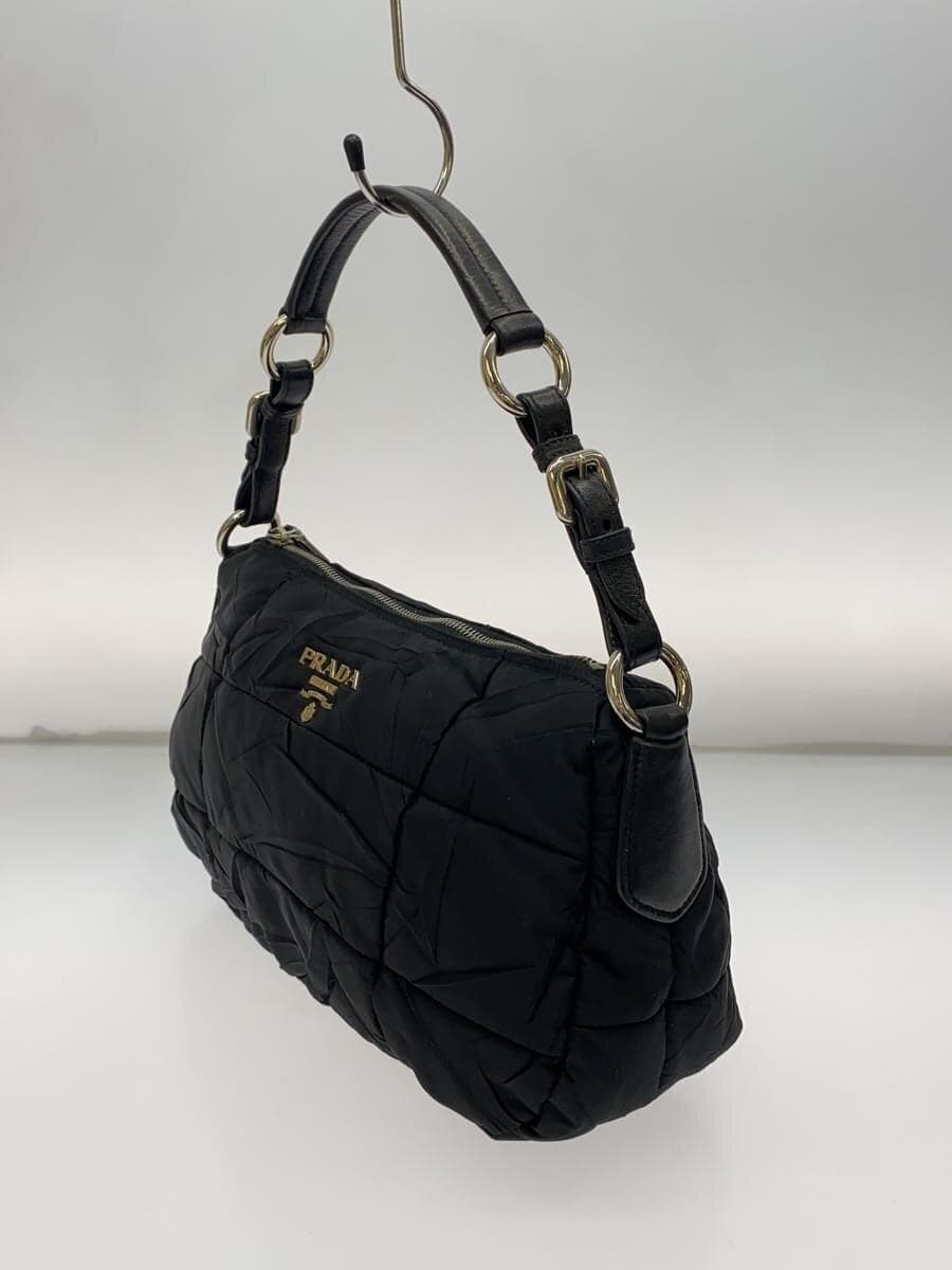 PRADA Handbag Nylon Black Solid Color 2