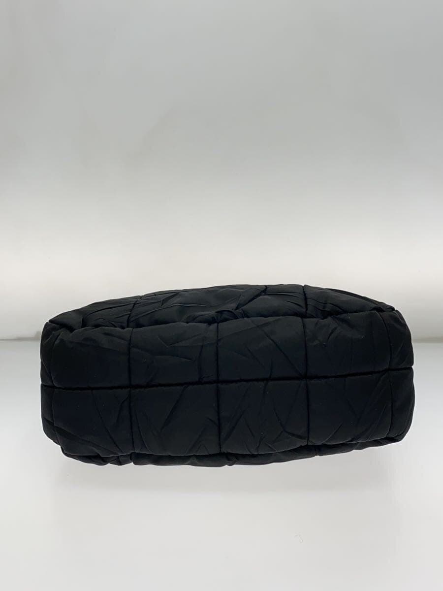 PRADA Handbag Nylon Black Solid Color 4