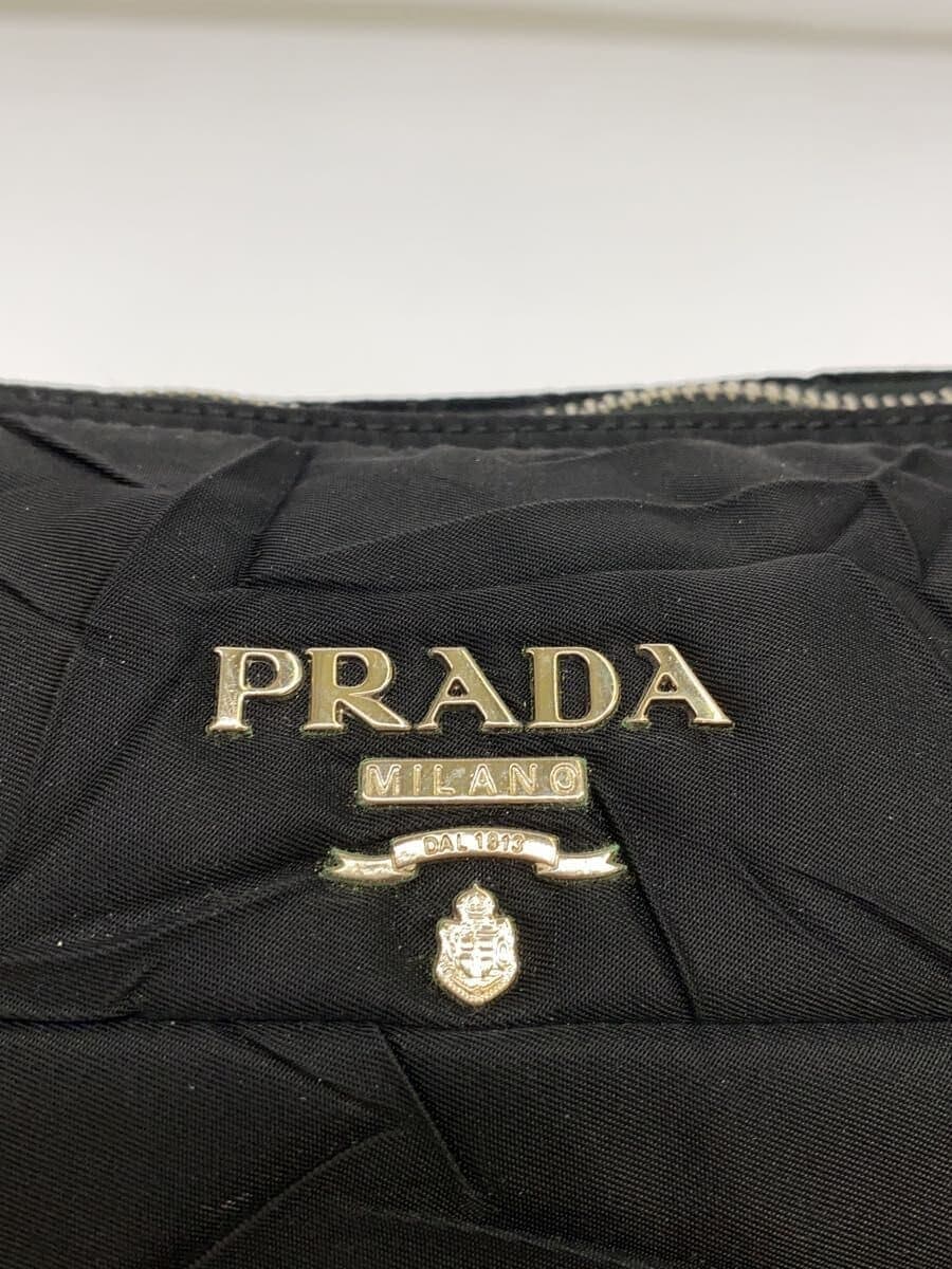 PRADA Handbag Nylon Black Solid Color 5