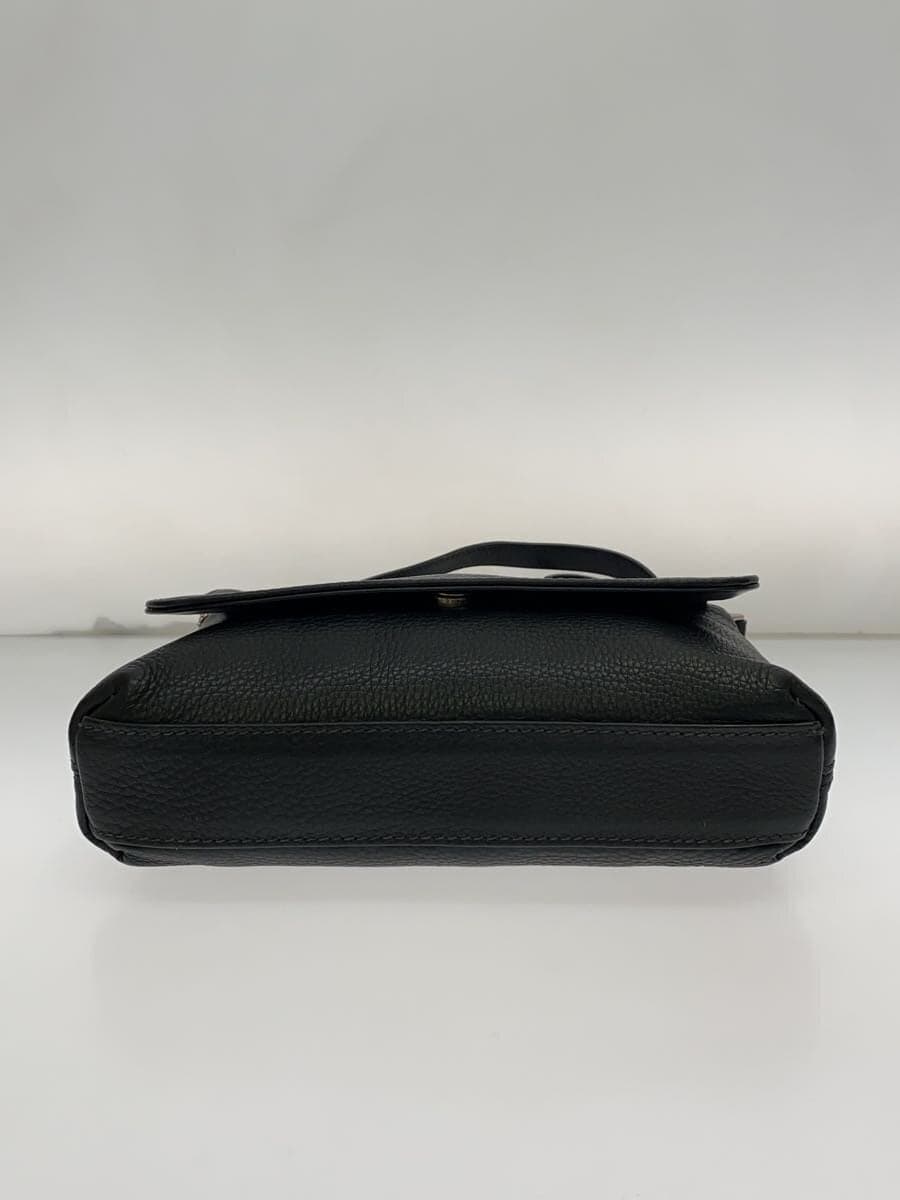 COACH Shoulder Bag Leather Black Solid Color 6801 4