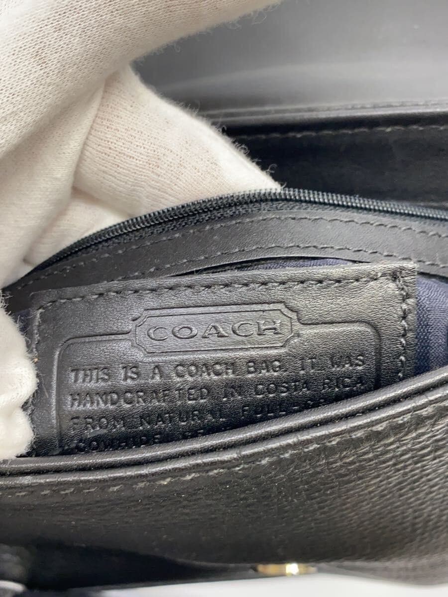 COACH Shoulder Bag Leather Black Solid Color 6801 5