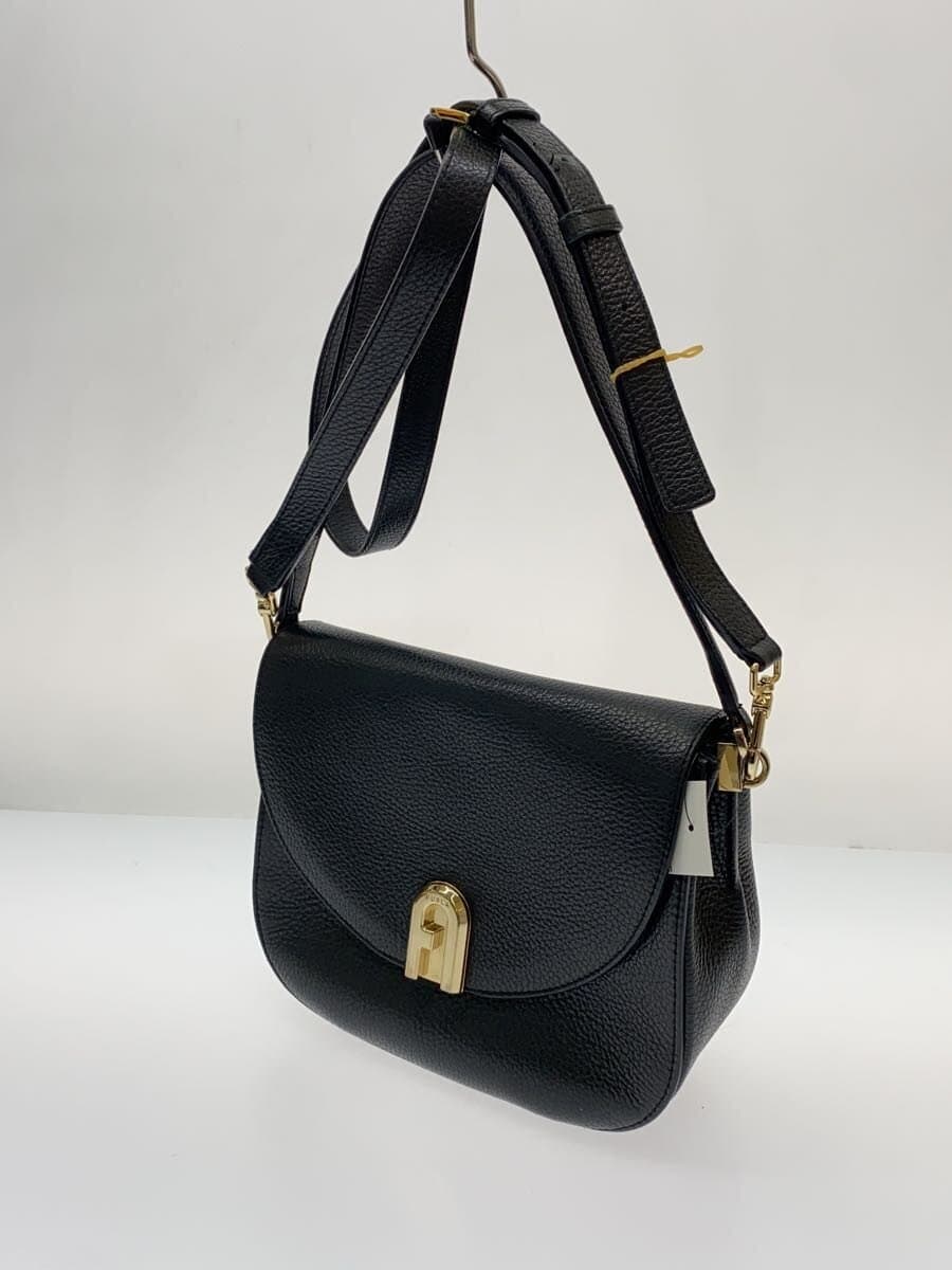 FURLA Shoulder Bag Leather Black 286017 2