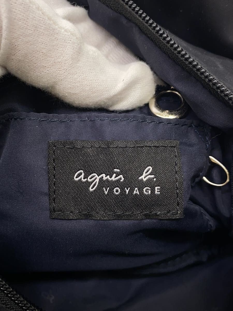 agnes b. Shoulder Bag Nylon Black Solid Color ES30-05 5